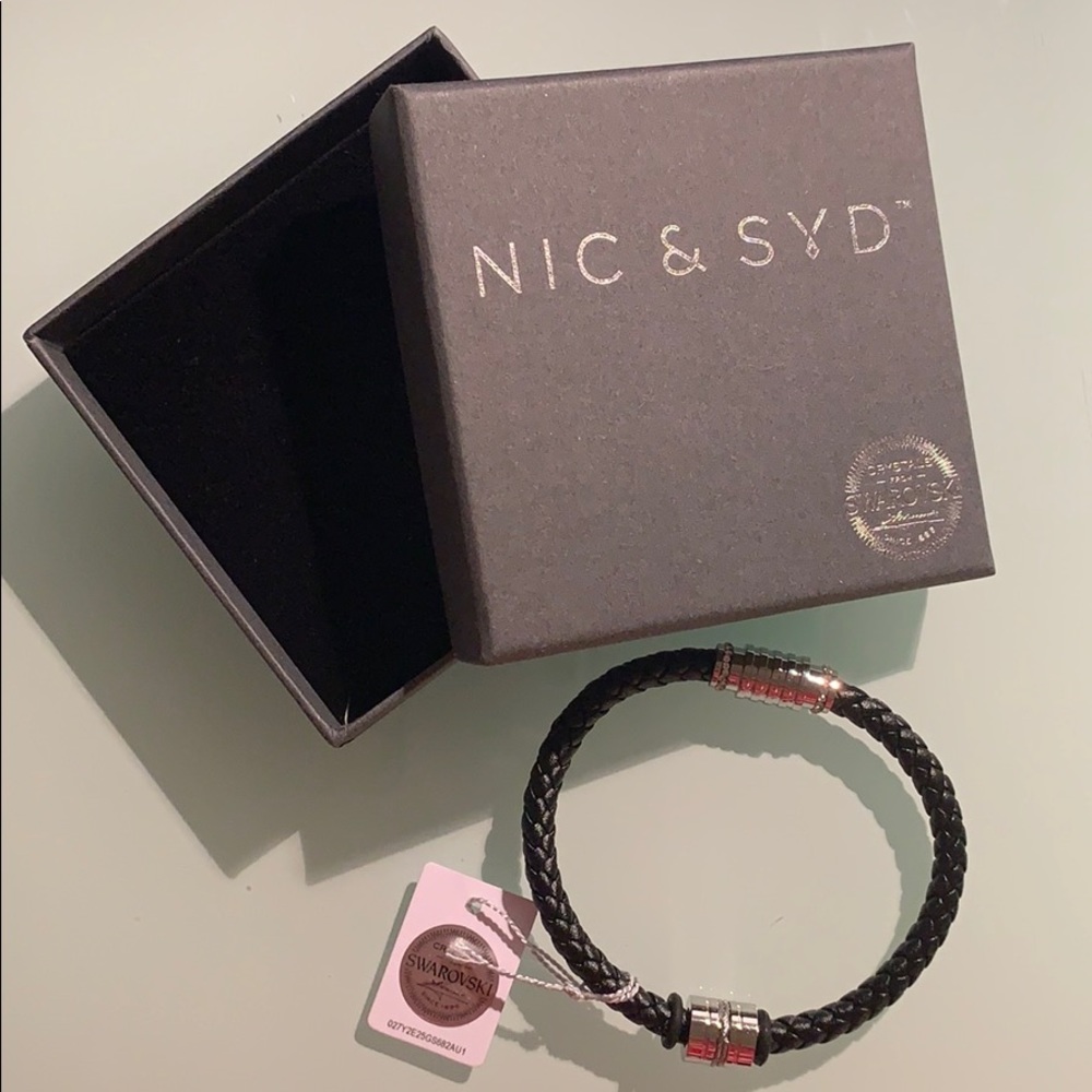 Nic & Syd Men’s Leather Spoke Bracelet